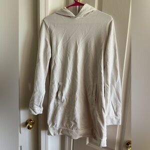Beige hoodie dress